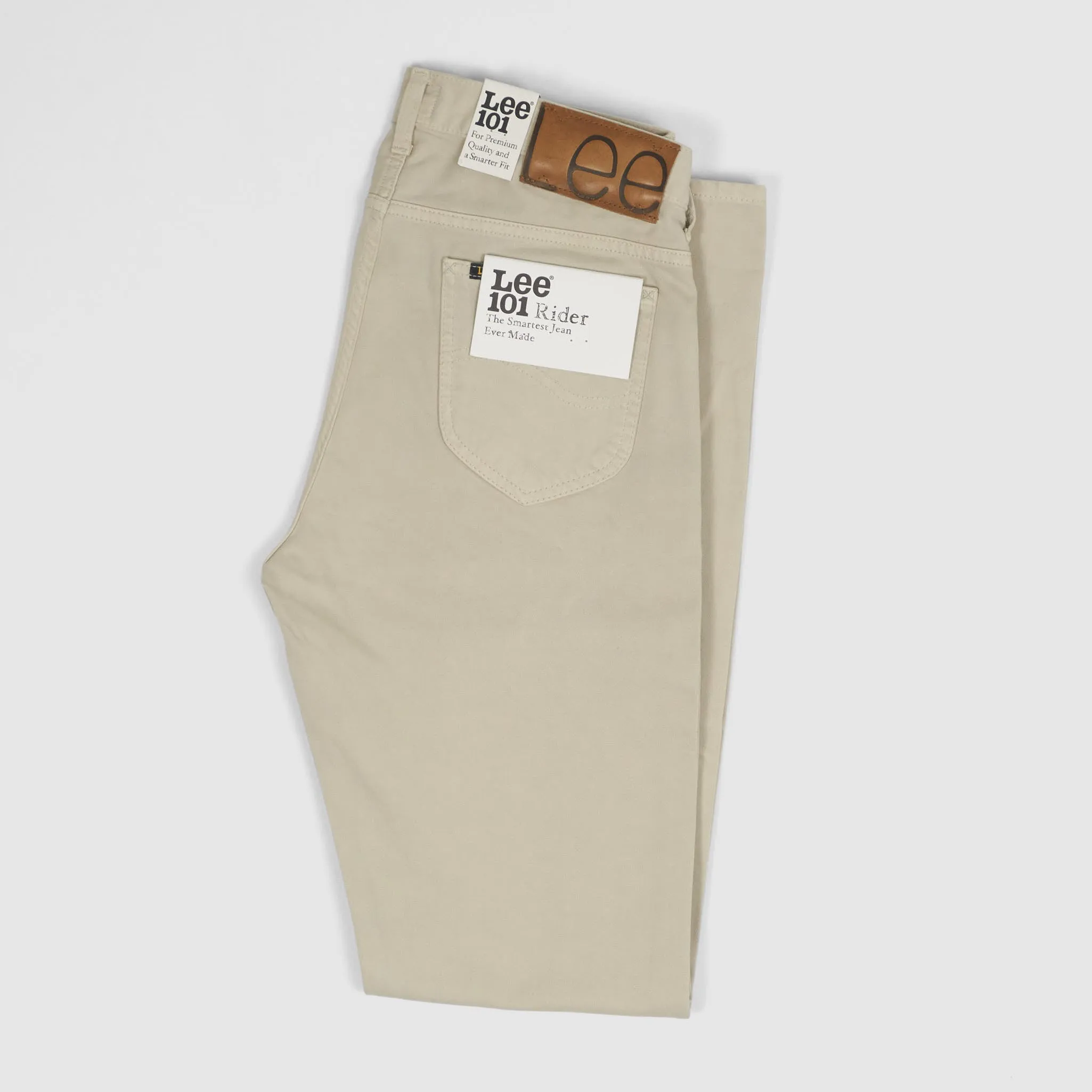 Lee 101 Rider Classic White Satin Jeans