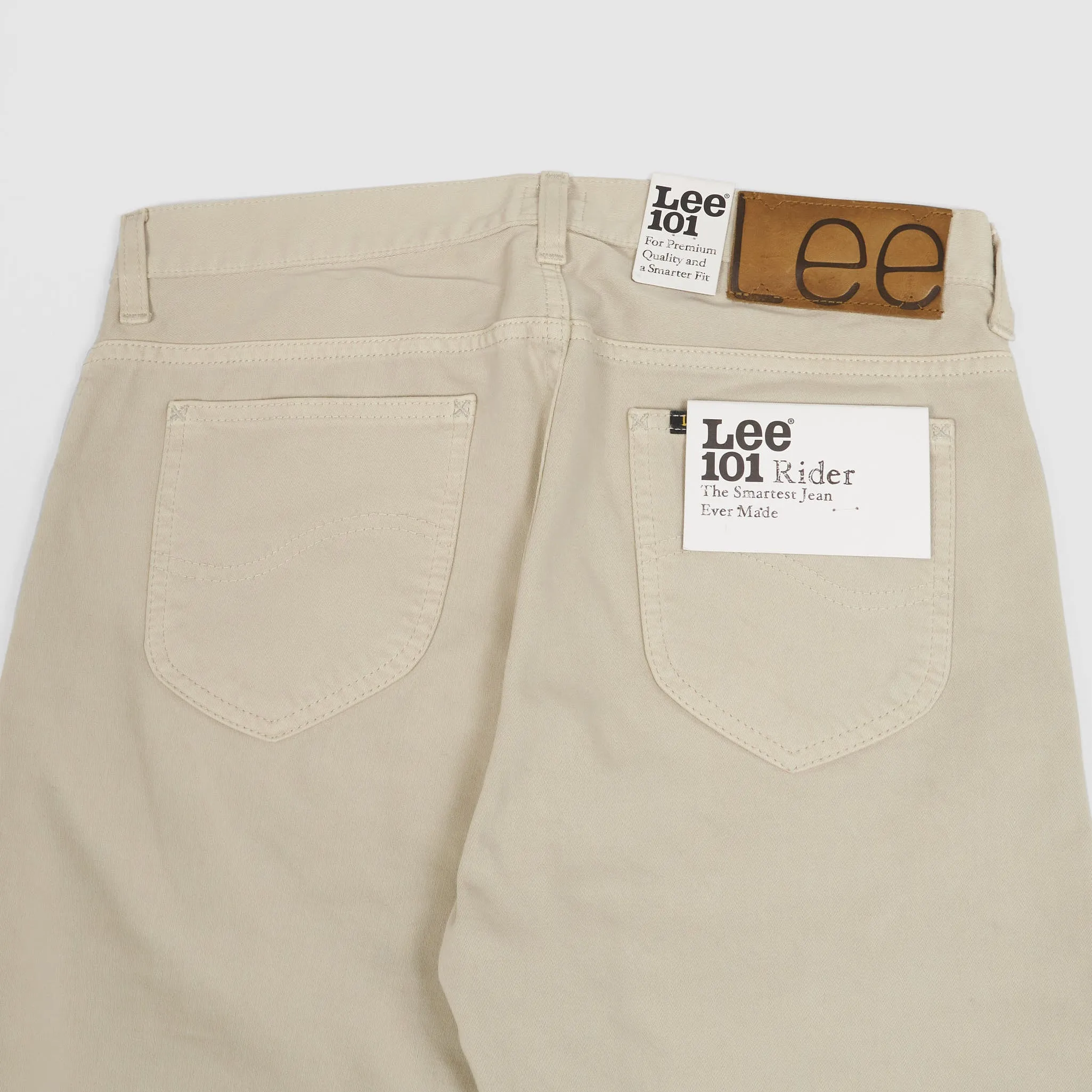 Lee 101 Rider Classic White Satin Jeans