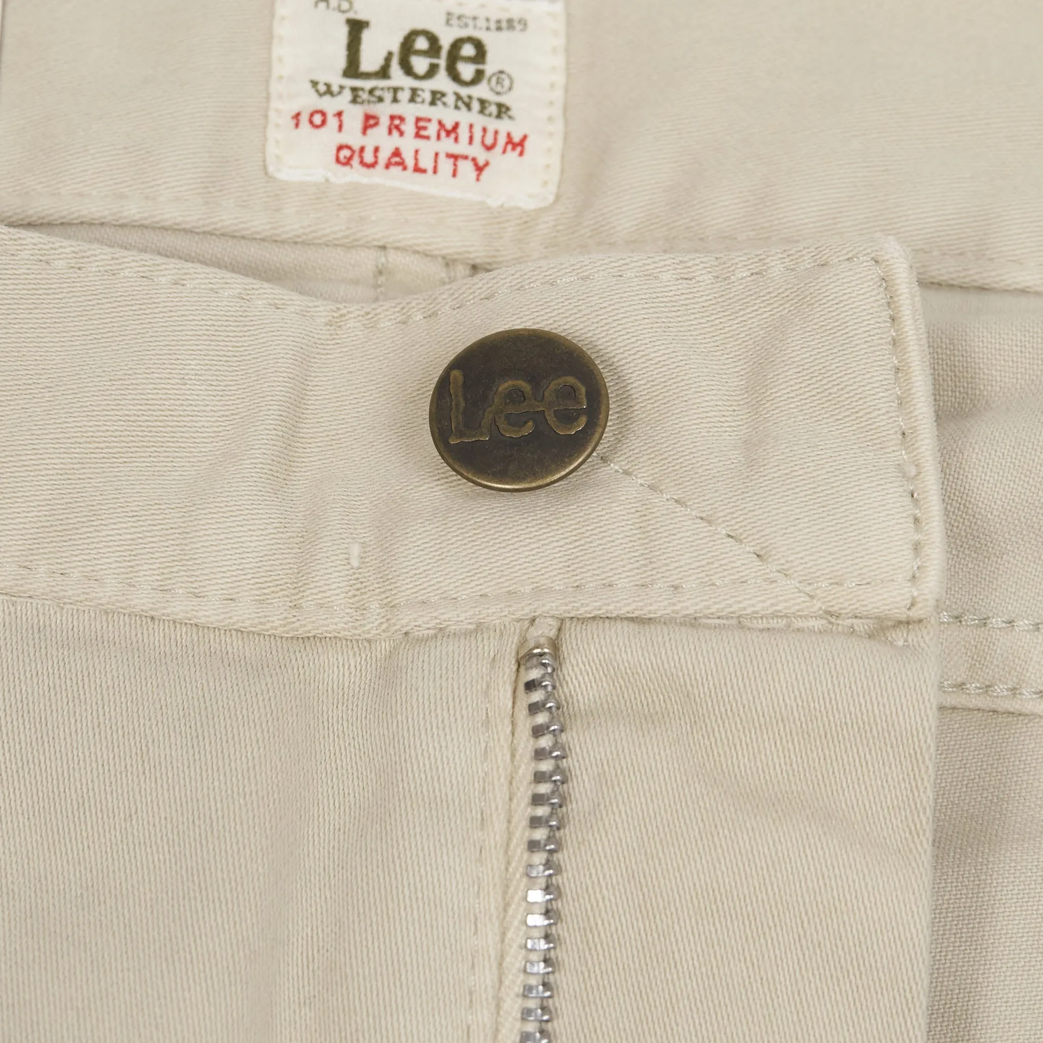 Lee 101 Rider Classic White Satin Jeans