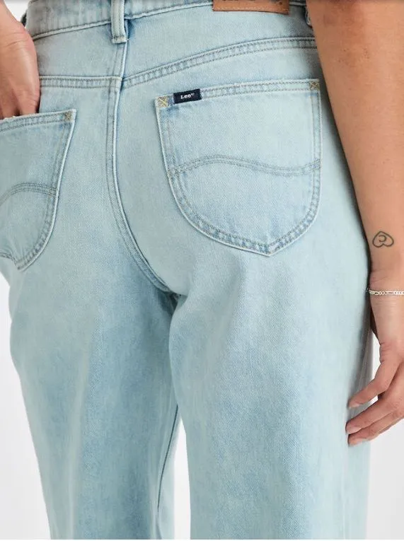 LEE LWM HIGH RISE WIDE LEG WOMENS JEANS - SOFT BLUE