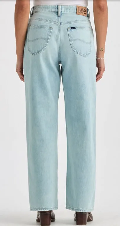 LEE LWM HIGH RISE WIDE LEG WOMENS JEANS - SOFT BLUE