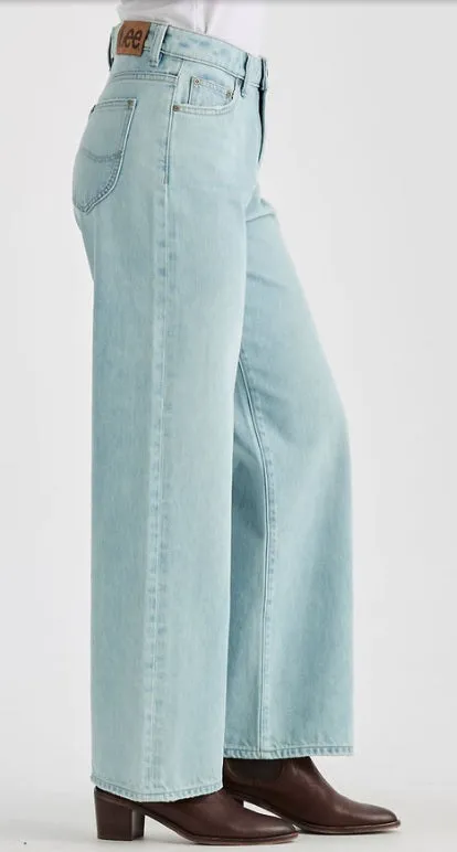 LEE LWM HIGH RISE WIDE LEG WOMENS JEANS - SOFT BLUE