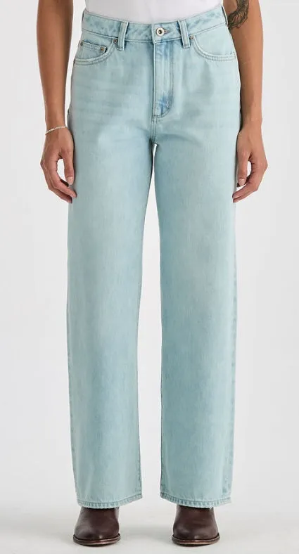 LEE LWM HIGH RISE WIDE LEG WOMENS JEANS - SOFT BLUE