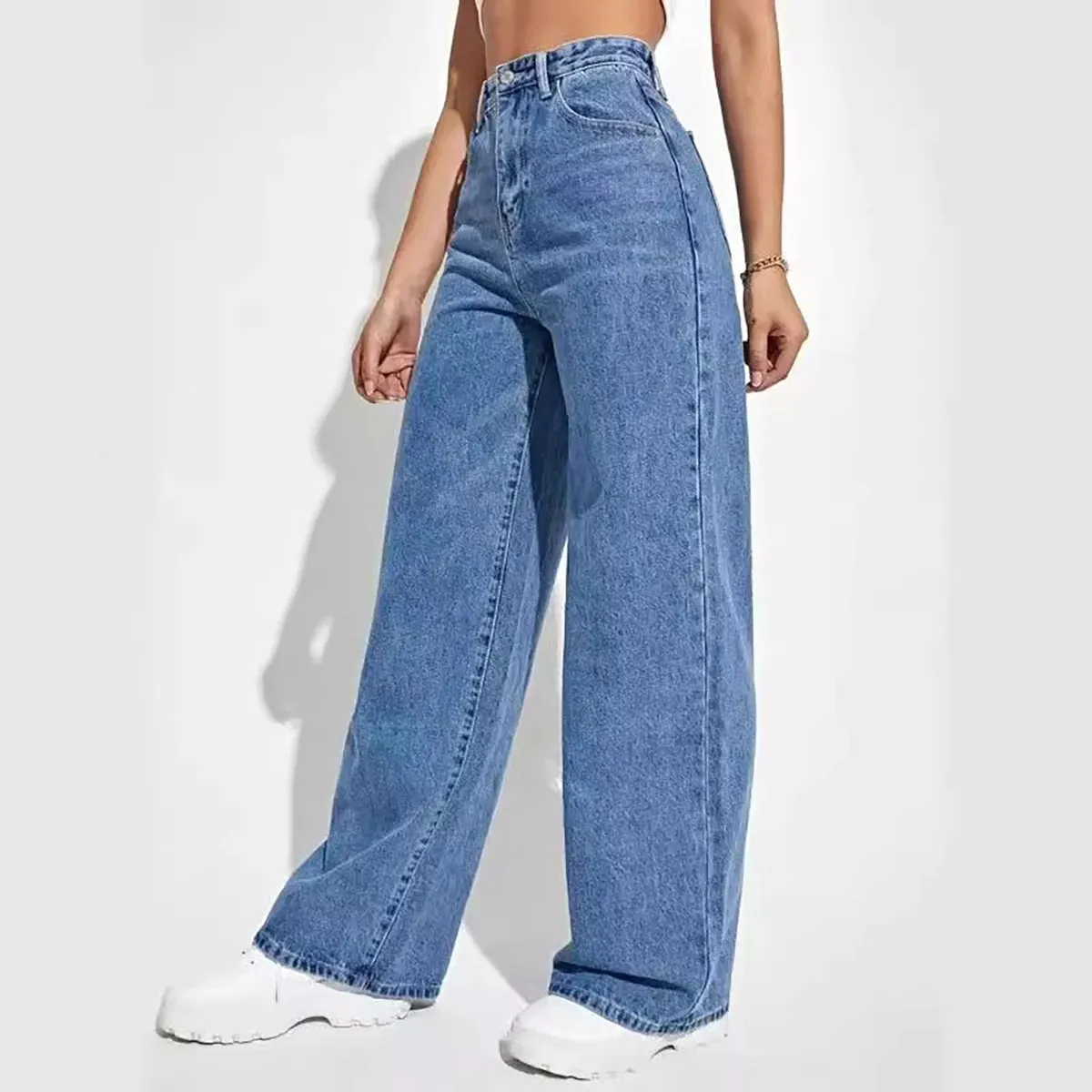 Leg straight jeans slimming all-match