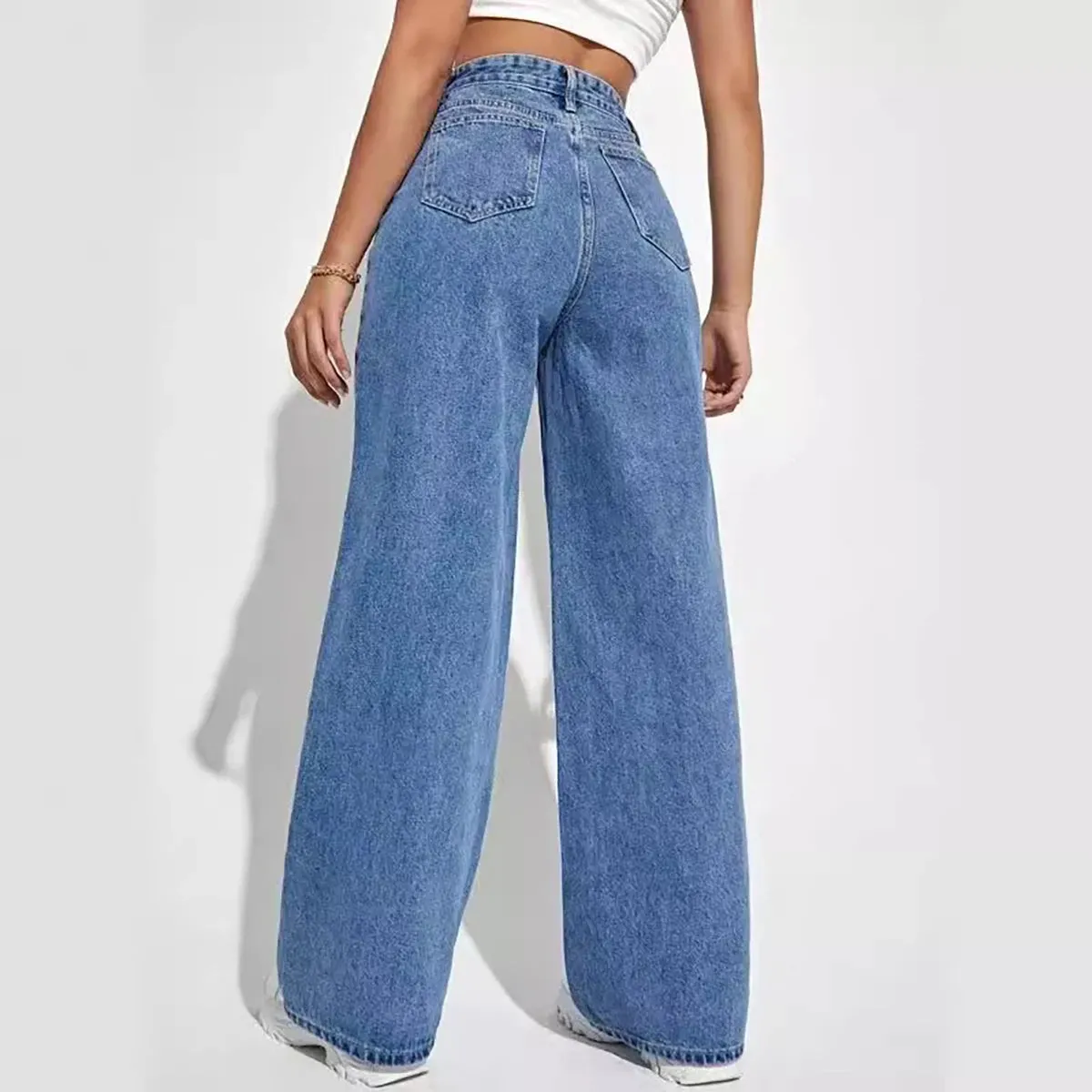 Leg straight jeans slimming all-match