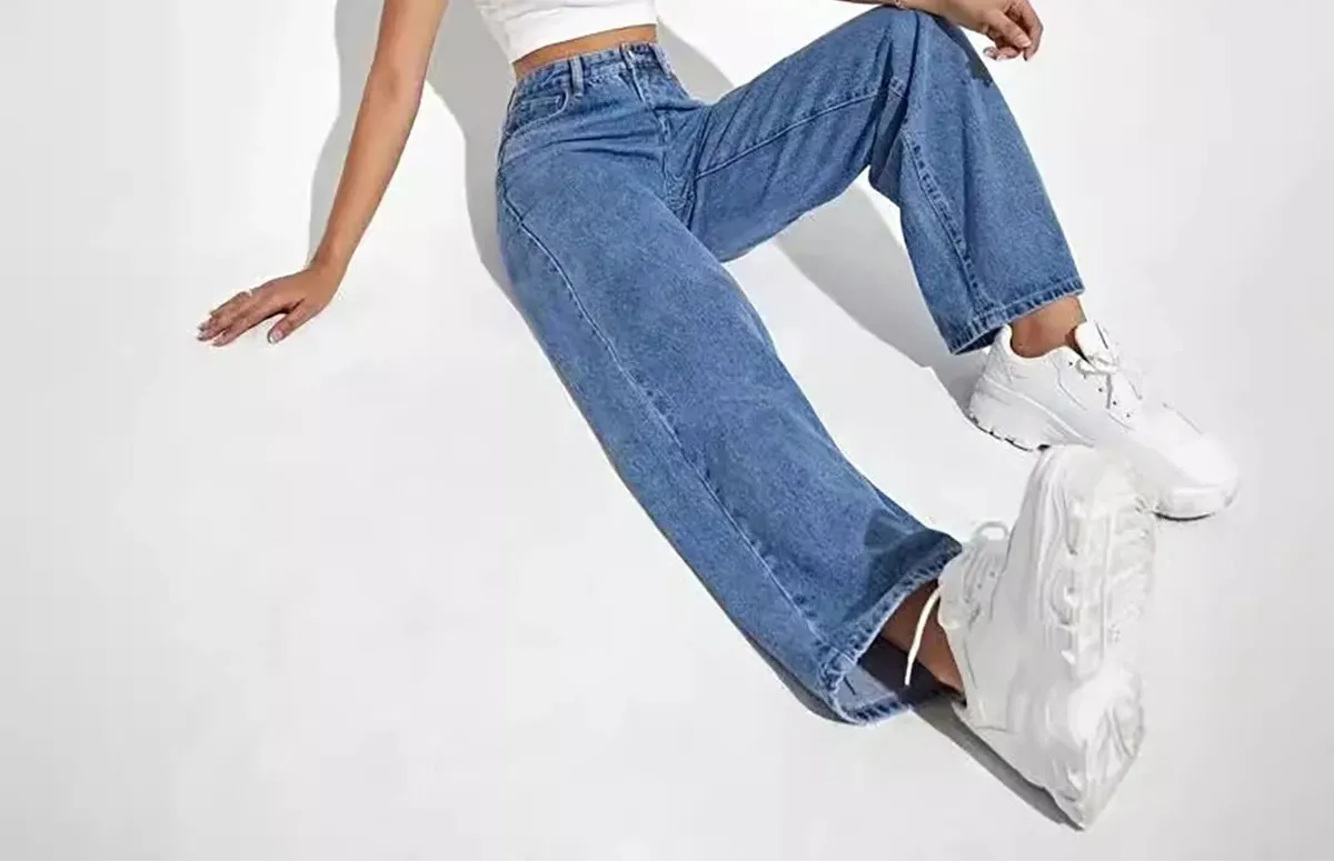 Leg straight jeans slimming all-match