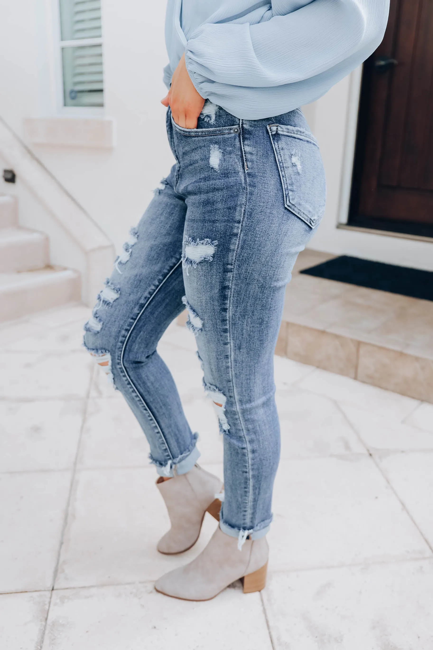 Leland Distressed Skinny Jean 0-3X