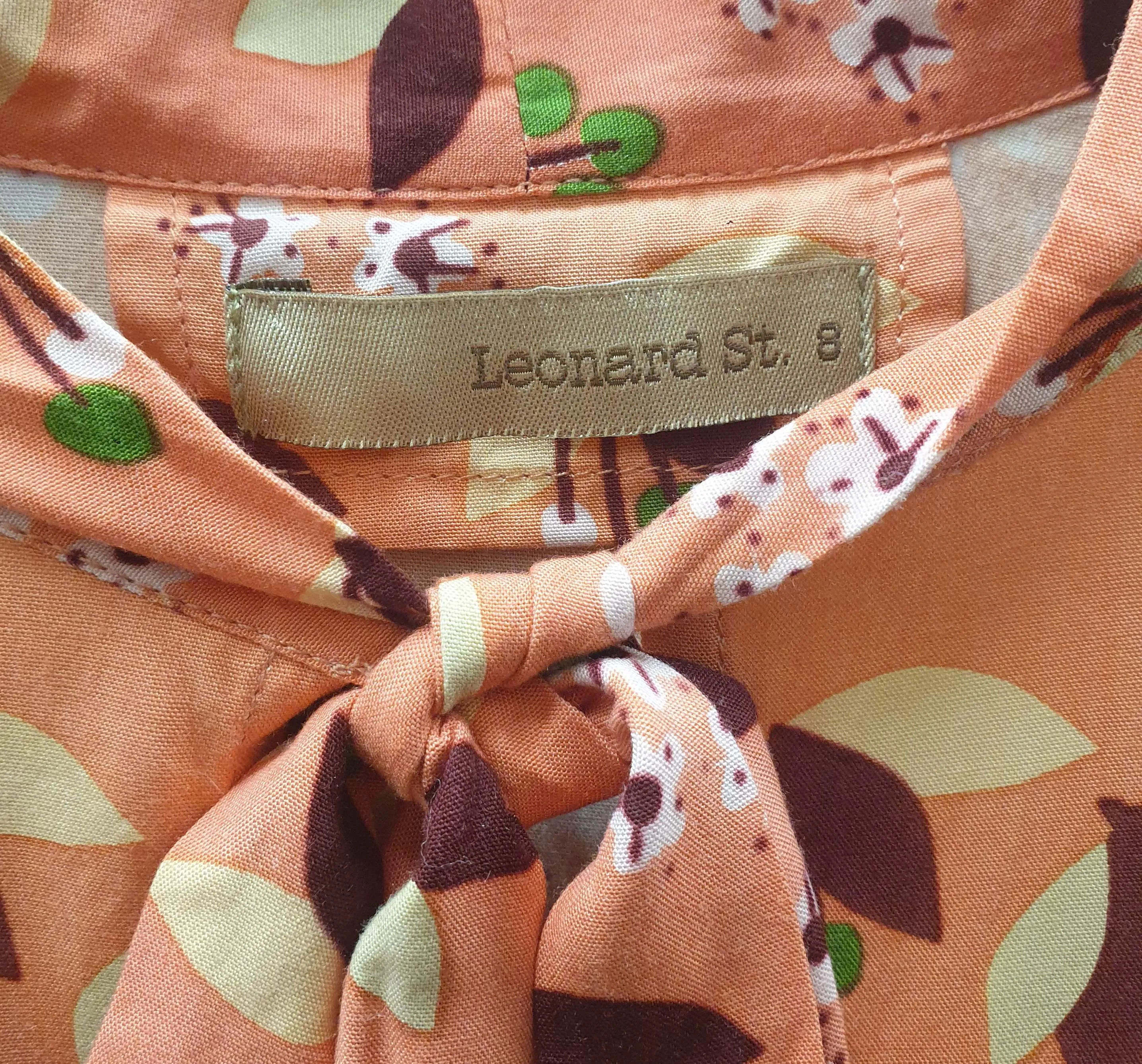 Leonard St pink unique print long sleeve top size 8