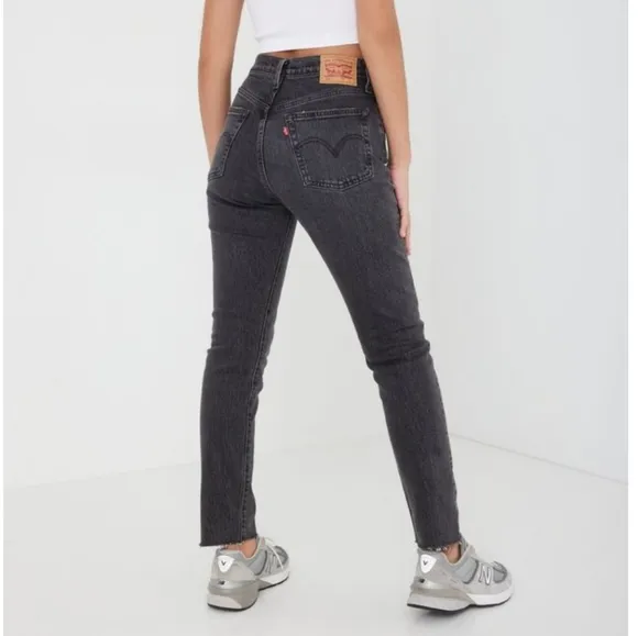 Levi's 501 High Rise Gray Jeans