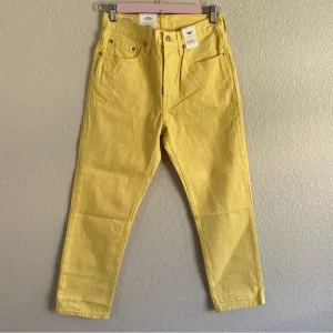 Levi’s Fresh 501 Original Crop Jeans Yellow 26x26