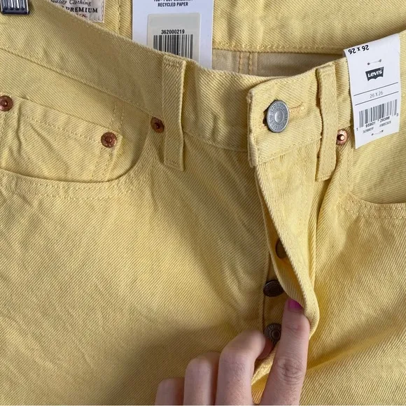 Levi’s Fresh 501 Original Crop Jeans Yellow 26x26