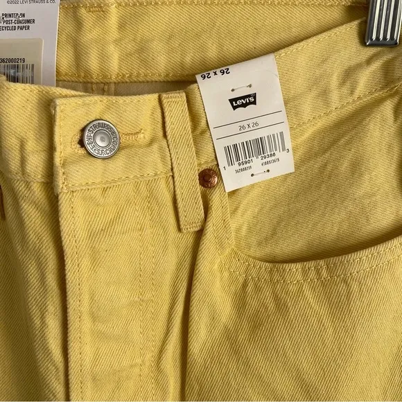 Levi’s Fresh 501 Original Crop Jeans Yellow 26x26
