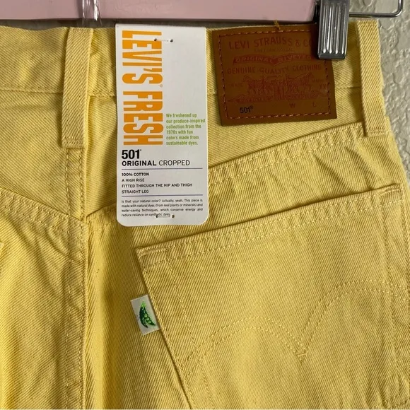 Levi’s Fresh 501 Original Crop Jeans Yellow 26x26