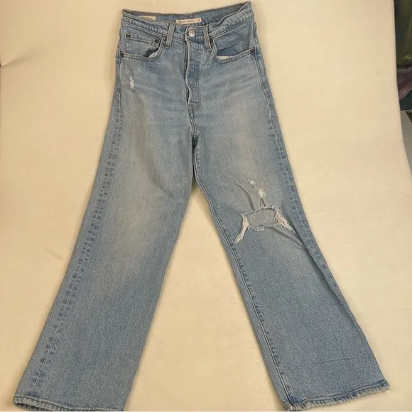 Levi's Ribcage Straight Jeans Tango Fade Big E Size 27