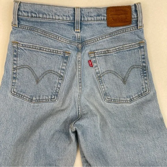 Levi's Ribcage Straight Jeans Tango Fade Big E Size 27