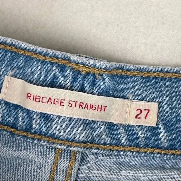 Levi's Ribcage Straight Jeans Tango Fade Big E Size 27