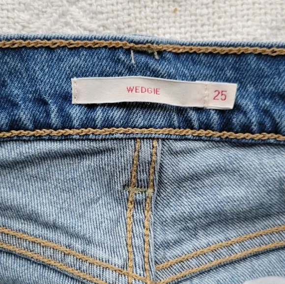 Levi's Wedgie High Waisted Button Fly Casual Denim Jean - Light-Medium Wash