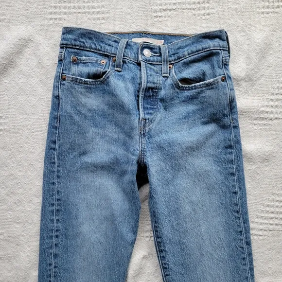 Levi's Wedgie High Waisted Button Fly Casual Denim Jean - Light-Medium Wash