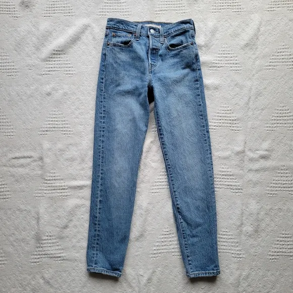Levi's Wedgie High Waisted Button Fly Casual Denim Jean - Light-Medium Wash