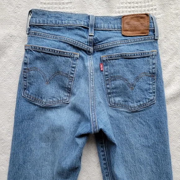 Levi's Wedgie High Waisted Button Fly Casual Denim Jean - Light-Medium Wash