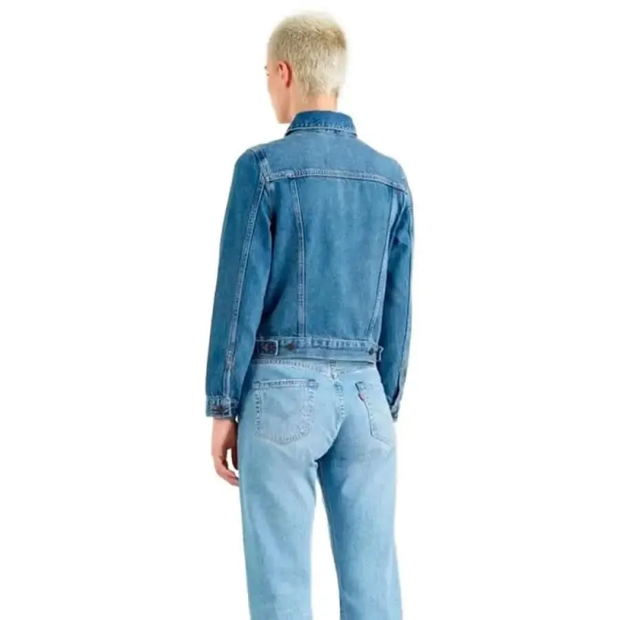 Levi's Women's Light Blue Blazer with Side Pockets