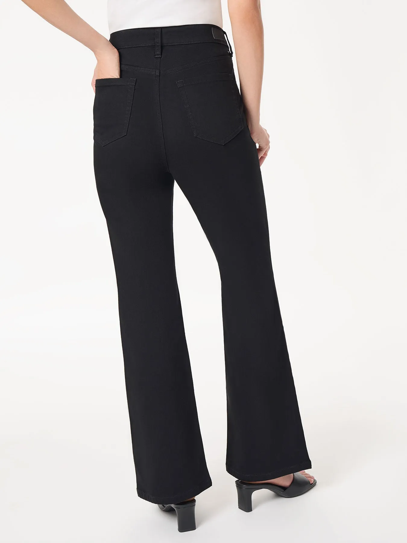 Lexington High Rise Flare Jeans, Onyx Wash