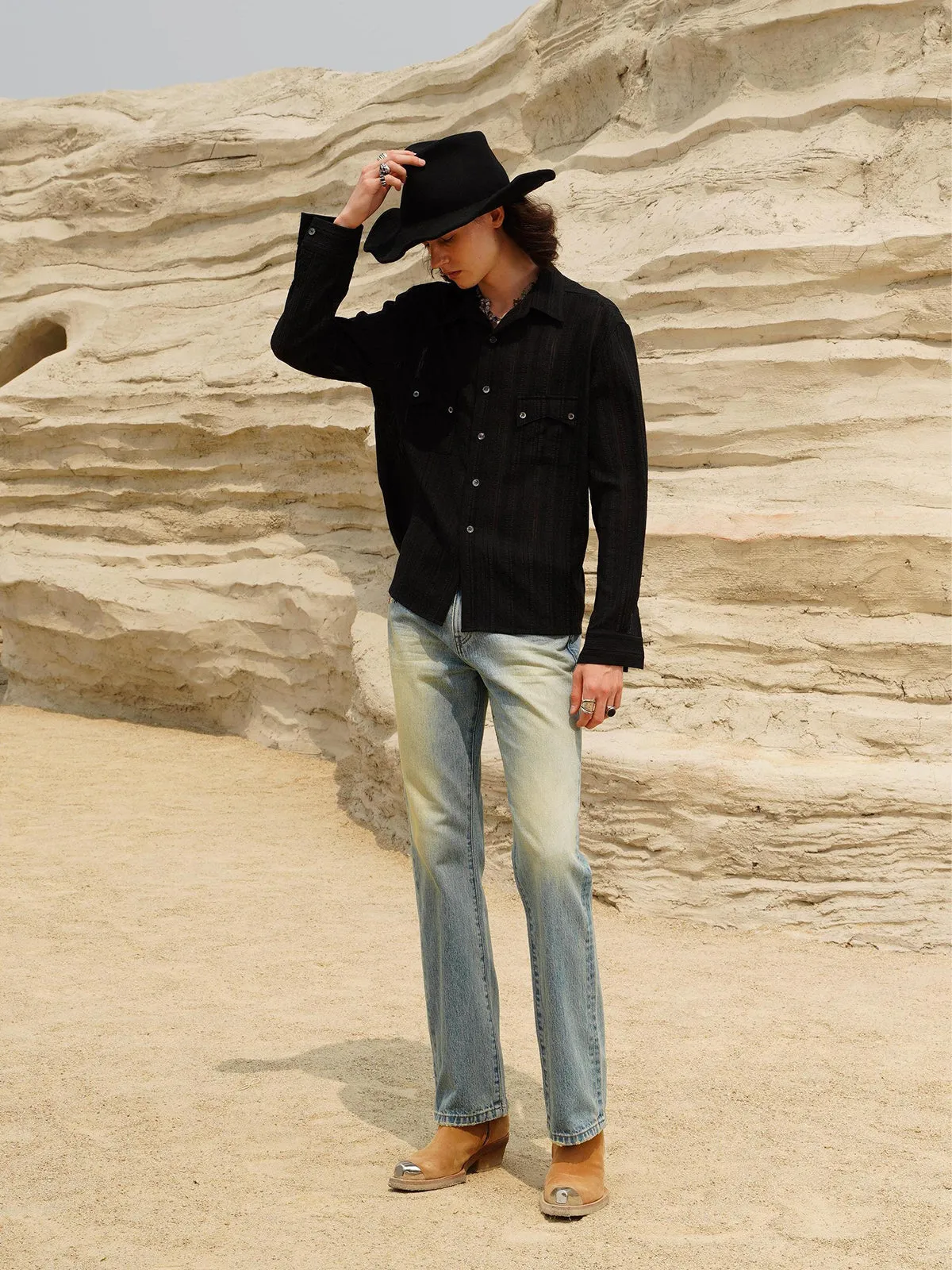 Light Blue Distressed Jeans