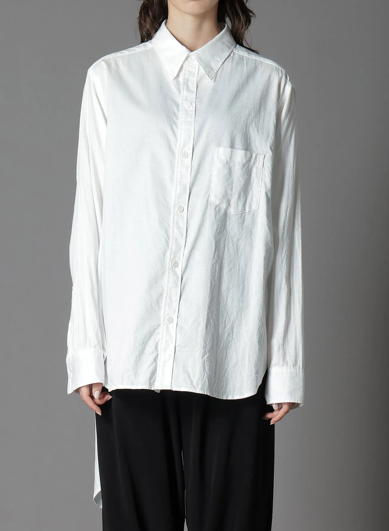 LIGHT COTTON TWILLL WASH ONC TIGHT SHIRT