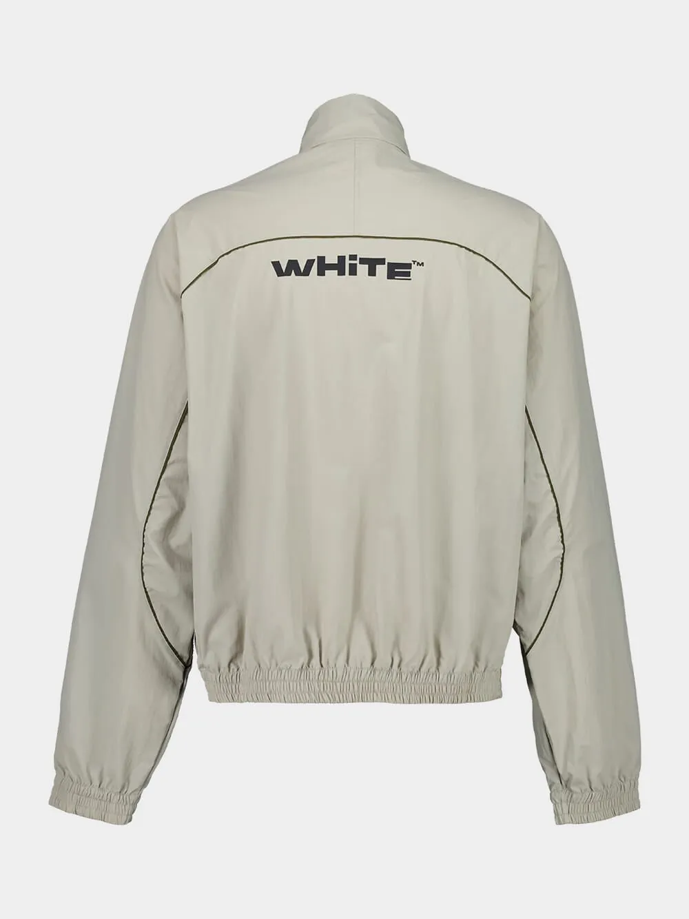 Light Grey Track Jacket in Nylon