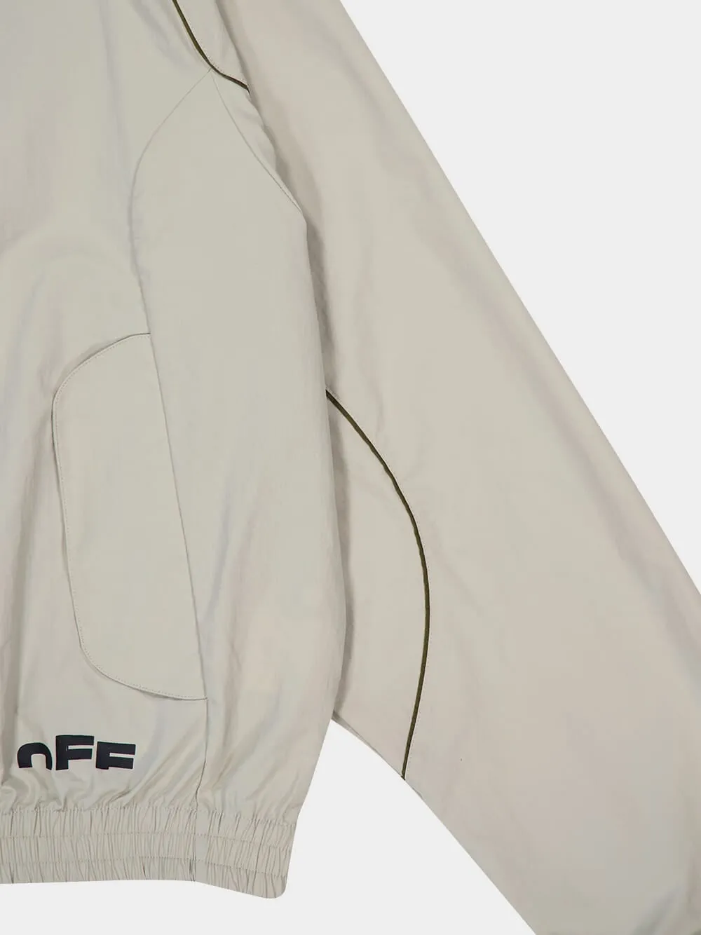 Light Grey Track Jacket in Nylon