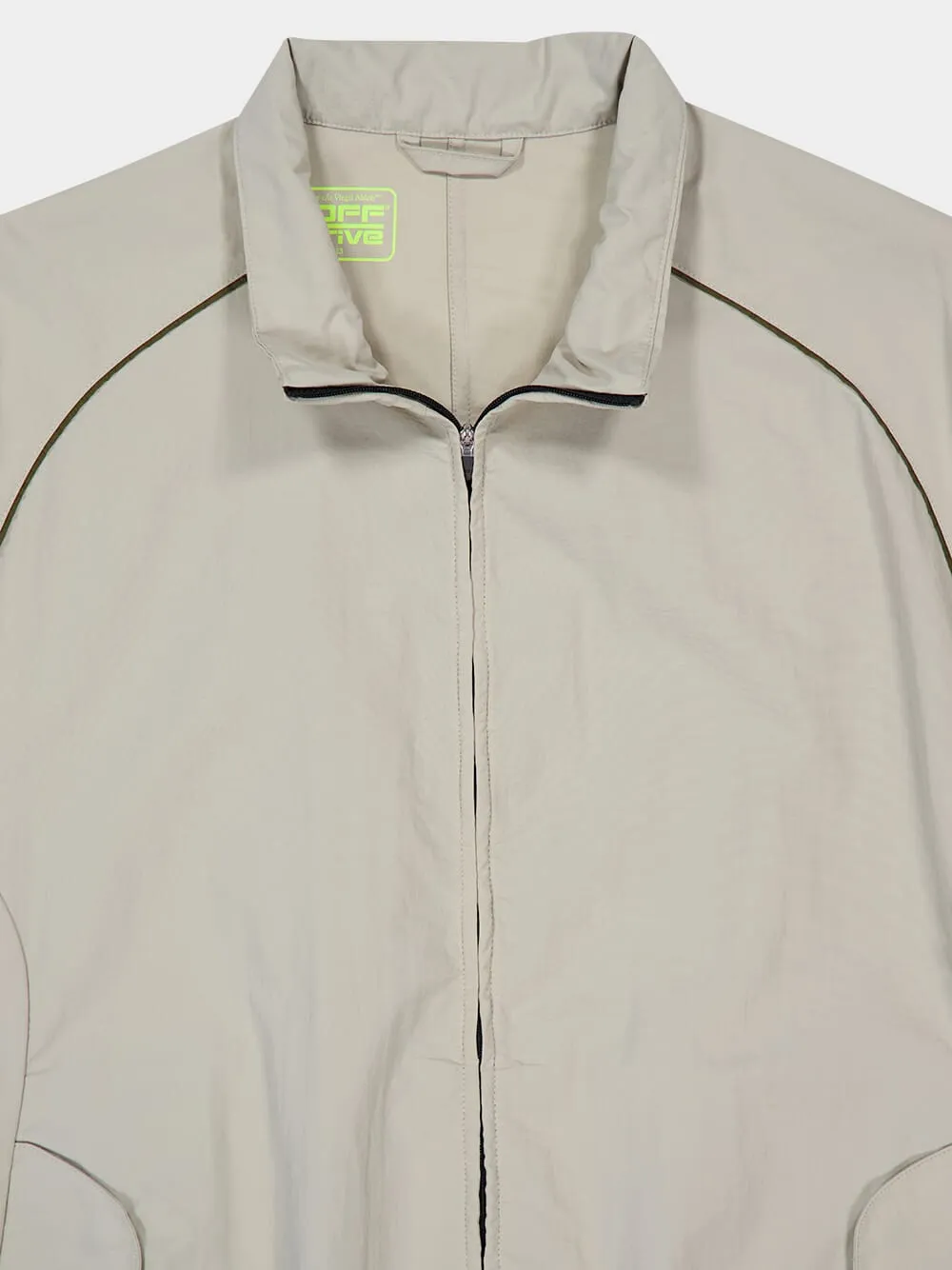 Light Grey Track Jacket in Nylon