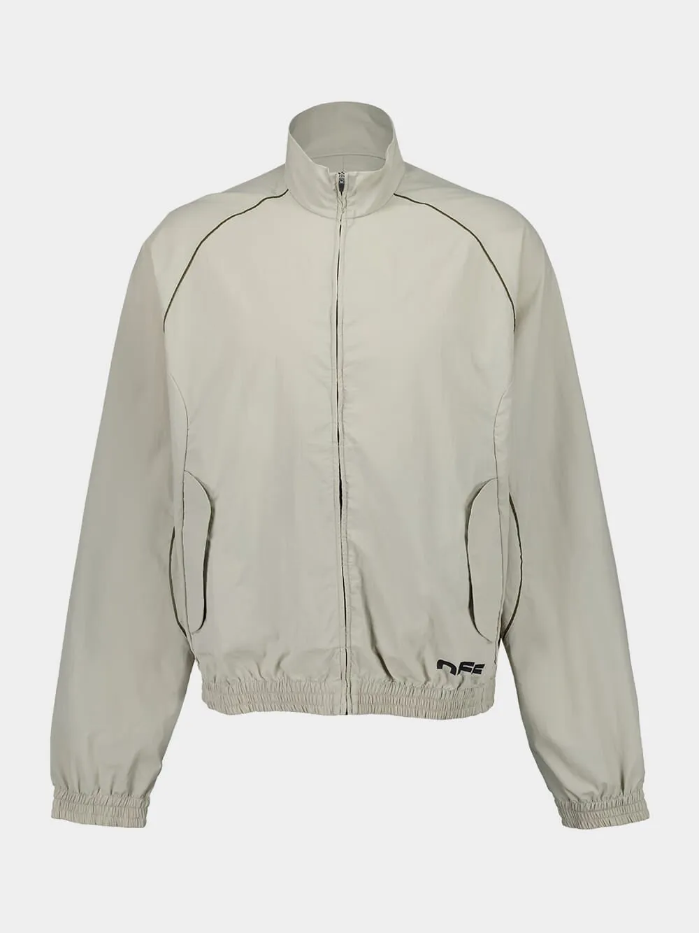 Light Grey Track Jacket in Nylon