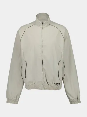 Light Grey Track Jacket in Nylon
