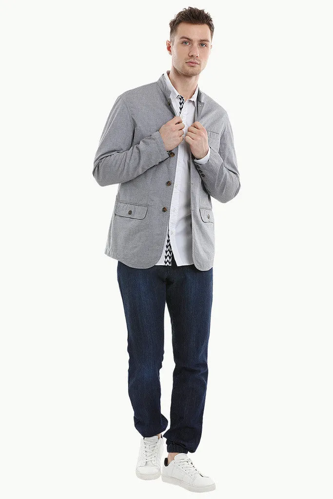 Lightweight Grey Nehru Jacket