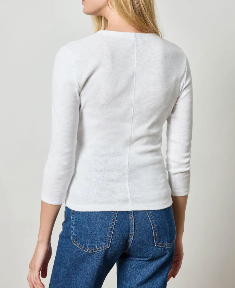 LILLA P 3/4 SLEEVE SURPLICE