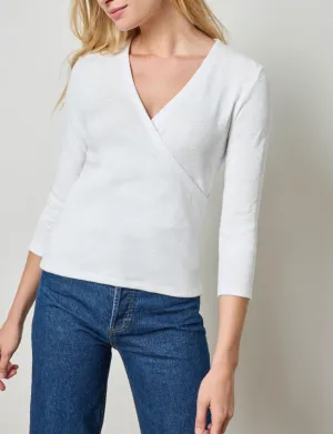LILLA P 3/4 SLEEVE SURPLICE