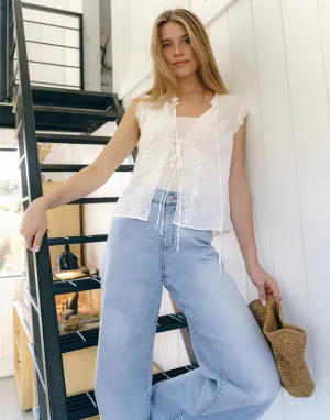 Lily Wide Leg Classic Rise Jean