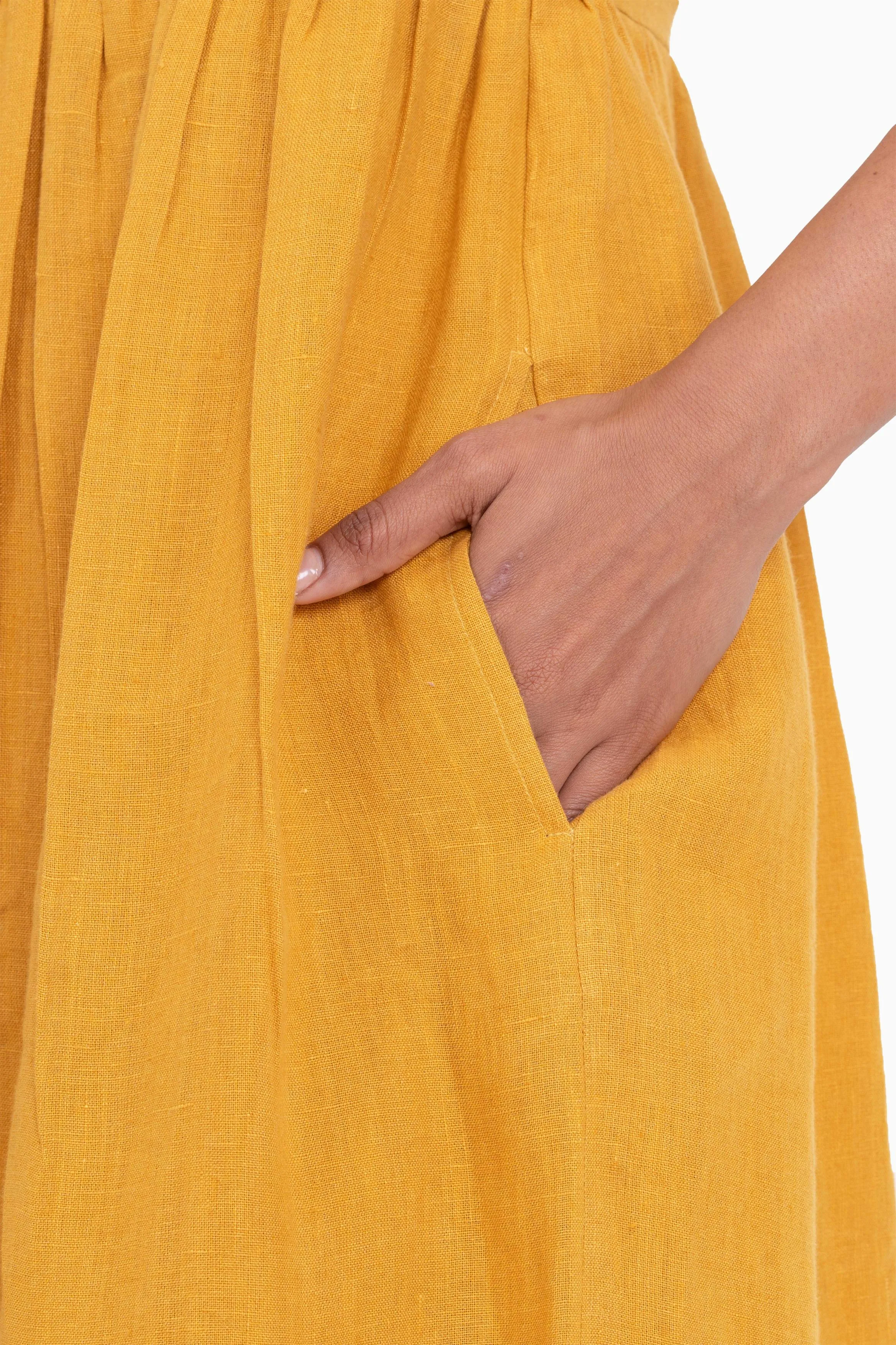 Linen Achill Dress-Muted Mocha