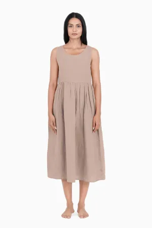 Linen Achill Dress-Muted Mocha