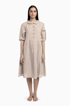 Linen Avra Dress-Oatmeal