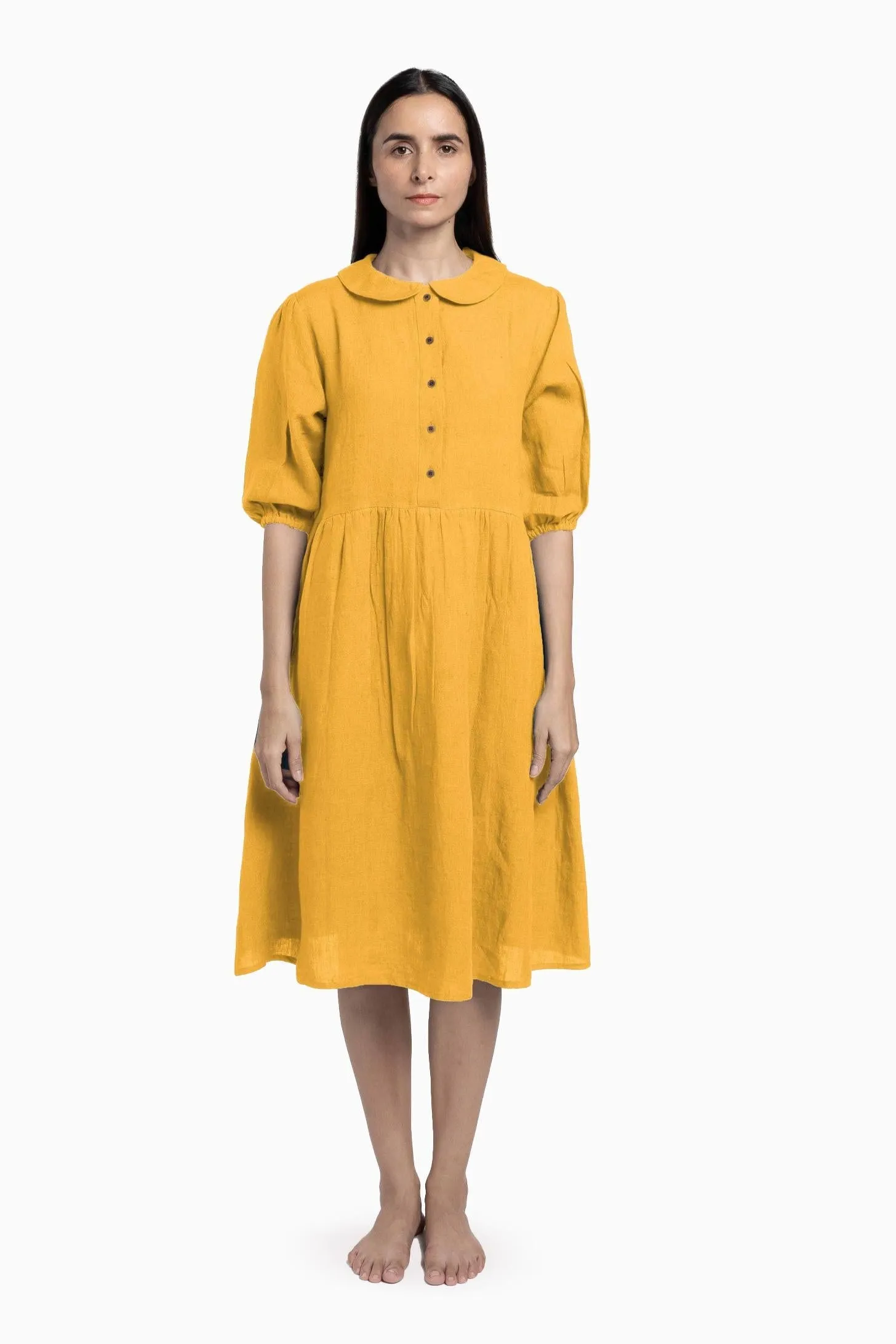 Linen Avra Dress-Oatmeal