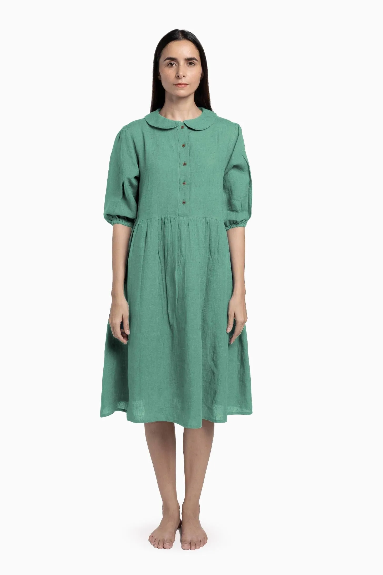 Linen Avra Dress-Oatmeal