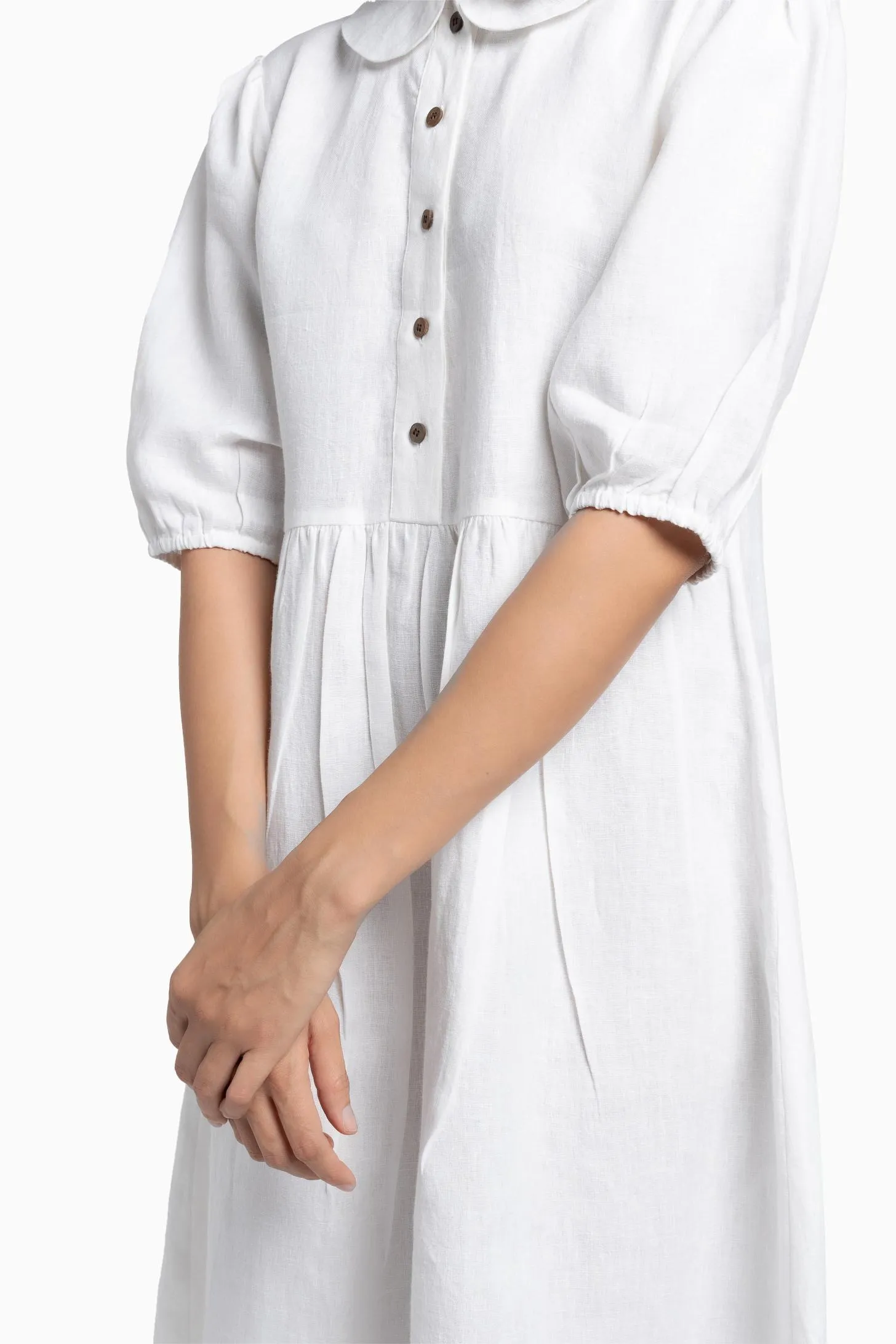 Linen Avra Dress-Oatmeal