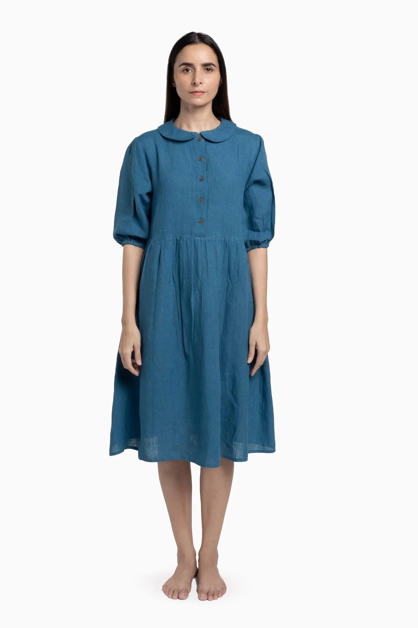 Linen Avra Dress-Oatmeal