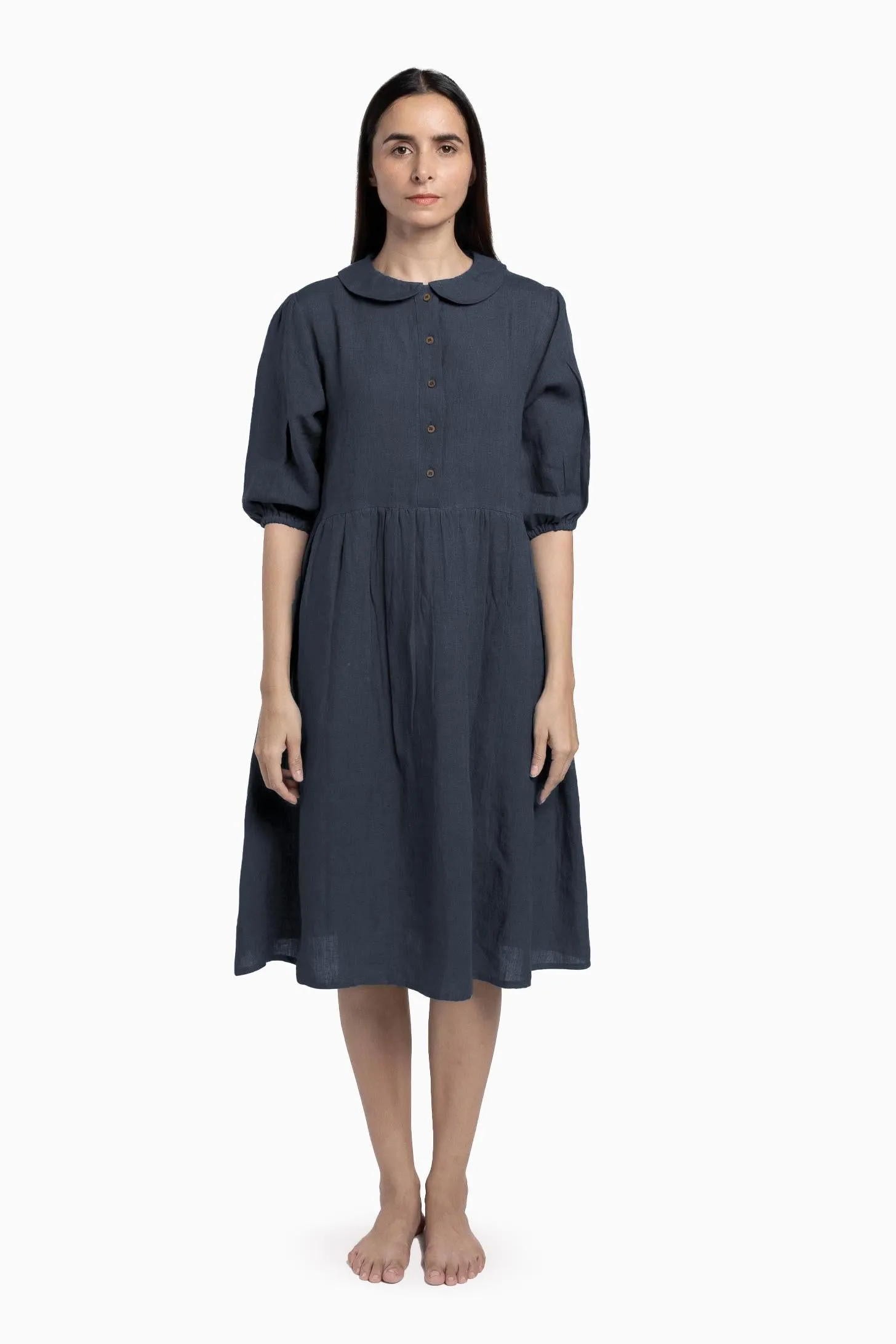 Linen Avra Dress-Oatmeal