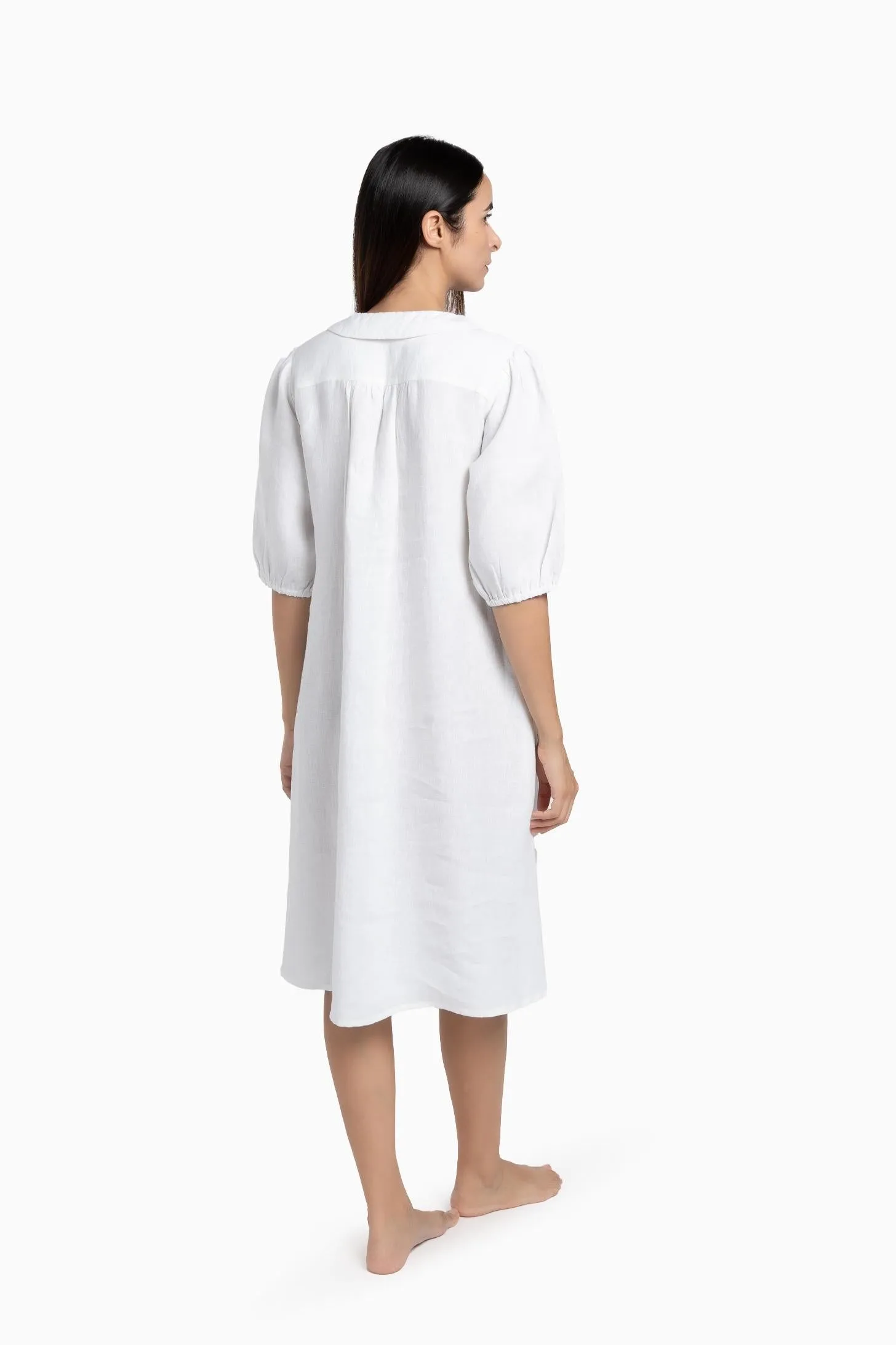 Linen Avra Dress-Oatmeal