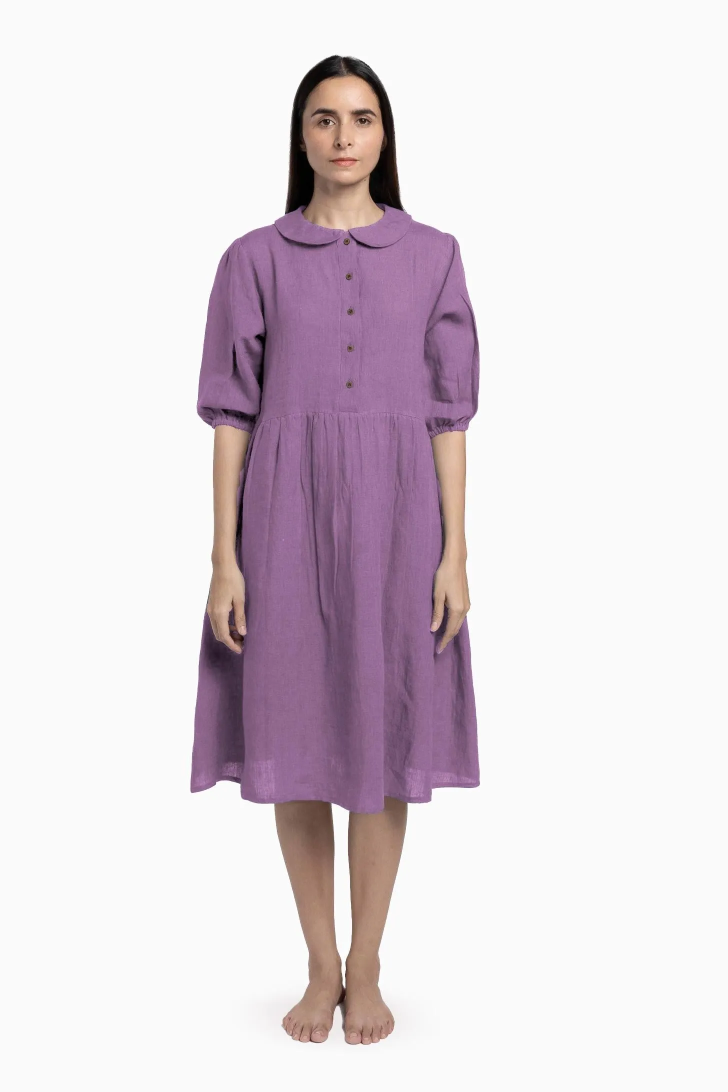 Linen Avra Dress-Oatmeal