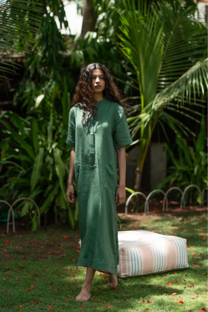 Linen Yuri Dress-Muted Mocha