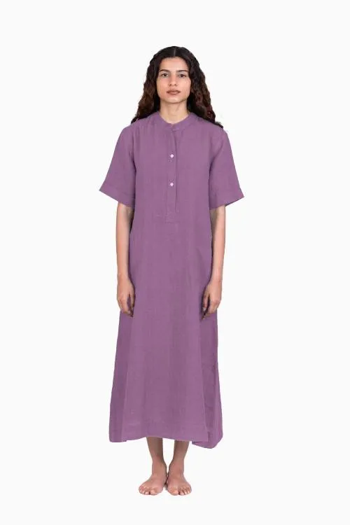 Linen Yuri Dress-Muted Mocha
