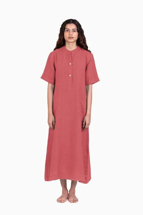 Linen Yuri Dress-Muted Mocha